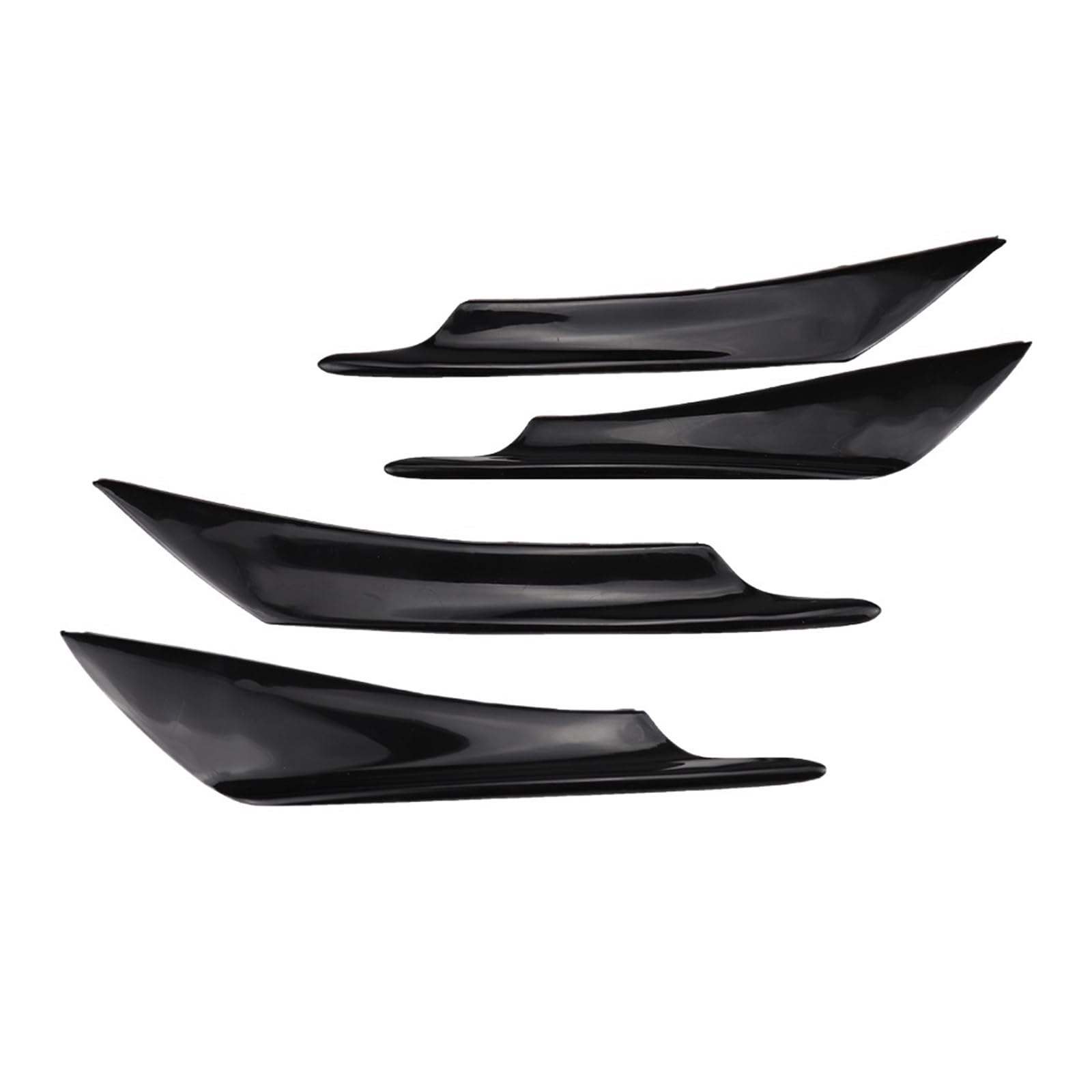 OGONGXM Universal Front Side Wing Spoiler Fin Stoßstangenschutz Air Trim Diffusor Canards Splitter Lippe 4 Stück/Set for Auto Styling Tunning(Black) von OGONGXM