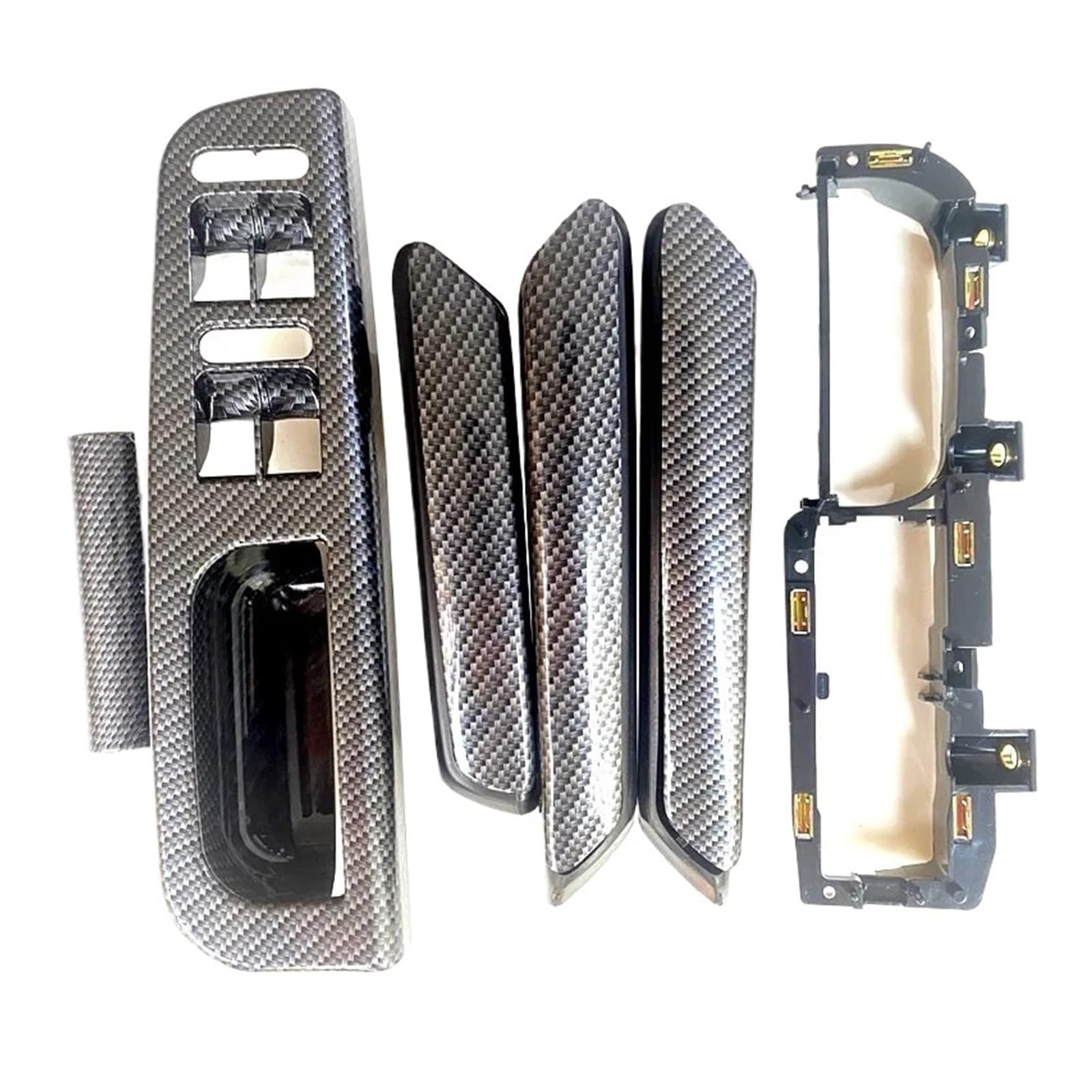 Lanliuhui Store Auto Carbon Grain Master Fensterschalter Bedienfeld Blende + Basis + 3 Innentür Haltegriff Set Kompatibel mit Passat B5 1998-2005 Lanliuhui Store Auto Carbon Grain Master Fensterschalter Bedienfeld Blende + Basis + 3 Innentür Haltegriff Set Kompatibel mit Passat B5 1998-2005 von OGQTIBXV