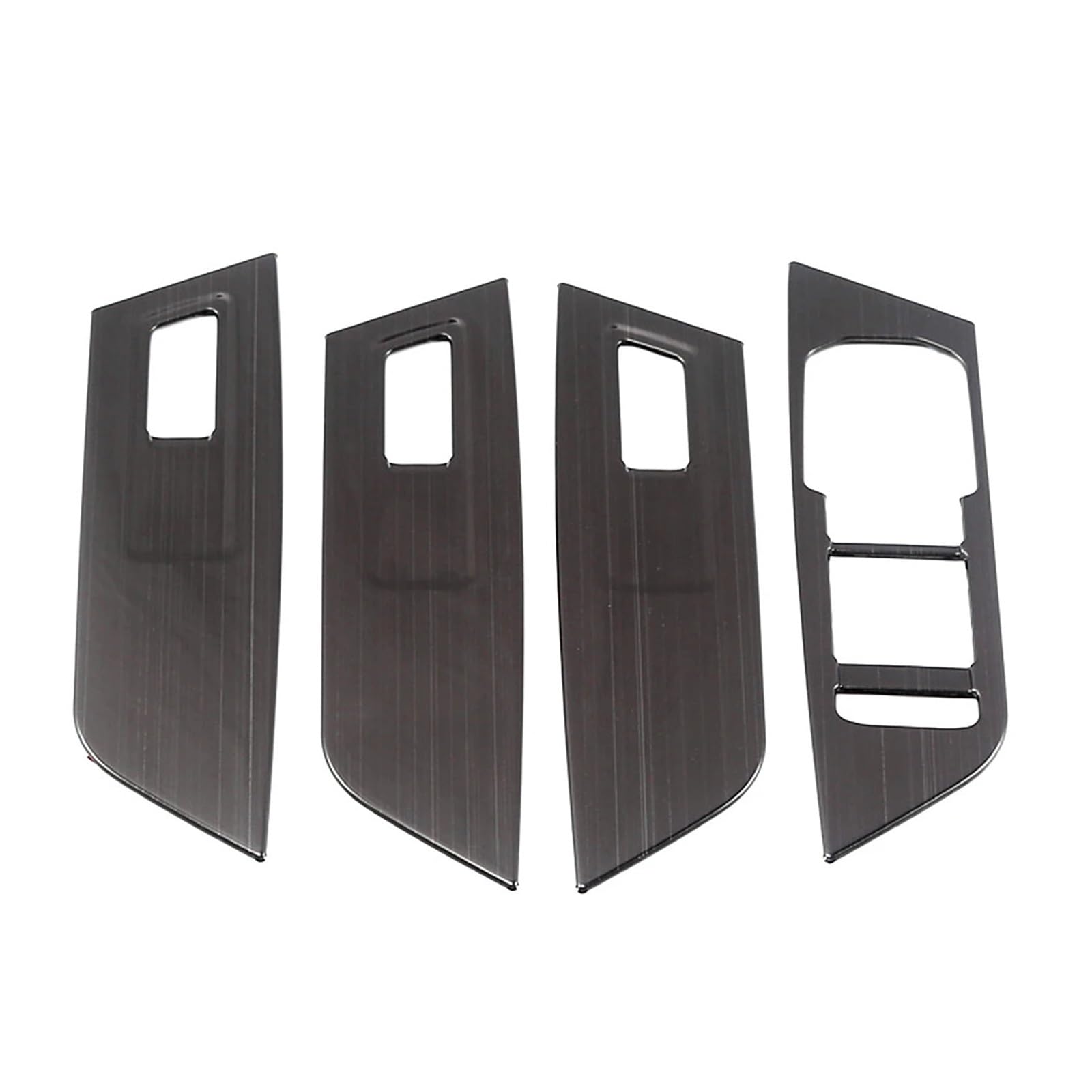 Lanliuhui Store Kompatibel mit Karoq 2017–2021, Auto-Innentür-Armlehne, Fensterheberschalter, Tastenfeldabdeckung, Edelstahlverkleidung, Änderungsaufkleber(Black) von OGQTIBXV