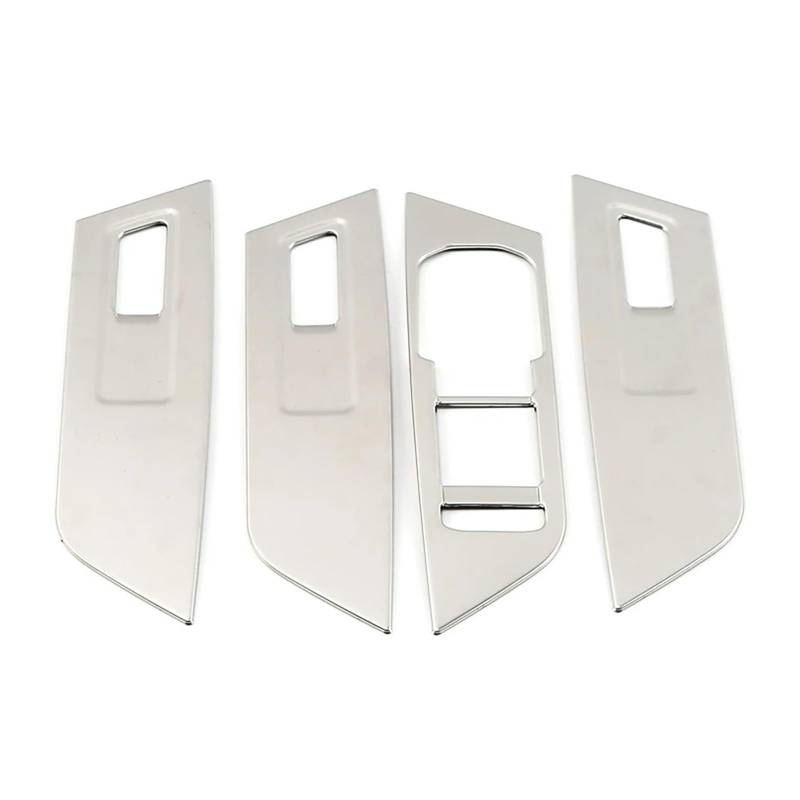 Lanliuhui Store Kompatibel mit Karoq 2017–2021, Auto-Innentür-Armlehne, Fensterheberschalter, Tastenfeldabdeckung, Edelstahlverkleidung, Änderungsaufkleber(Matte Silver) von OGQTIBXV