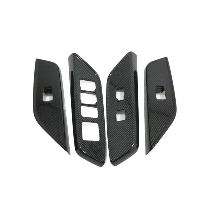 Lanliuhui Store Kompatibel mit Le*xus ES 250 350 300h 2019-2024 Carbon Auto-Innentür-Armlehne Fensterheberschalter Knopffeldabdeckung Verkleidungszubehör(Carbon fiber 4PCS) von OGQTIBXV