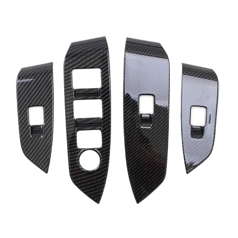 Lanliuhui Store Kompatibel mit Ma*zda CX-5 KF CX-8 2017-2024 2025 Carbon-Autotür-Armlehne, Fensterheberschalter, Knopffeldabdeckung, Innenausstattung(Left Hand Drive 2) von OGQTIBXV