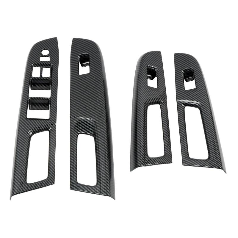 Lanliuhui Store Linkslenker!! Rechtslenker!! Kompatibel mit WRX, kompatibel mit STI 2015–2020, Carbonschwarz, Türarmlehne, Fensterheberschalter, Abdeckung, Innenausstattung, Autozubehör, 4-teilig(Righ von OGQTIBXV