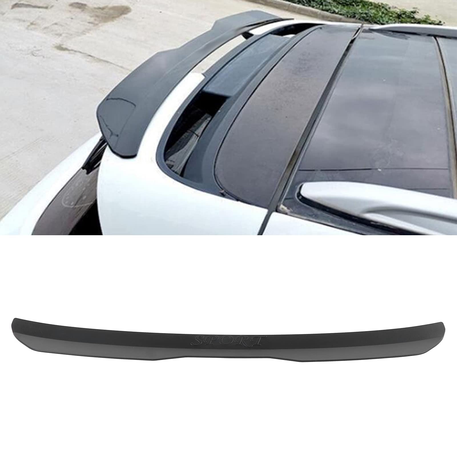 Auto ABS Heckspoiler Für Skoda Kodiaq 2016+, Auto Heckstoßstange Spoiler Heckspoiler Hinten Diffusor Stoßstange Schützen Spoiler Zubehör,S/Black von OGRAFF