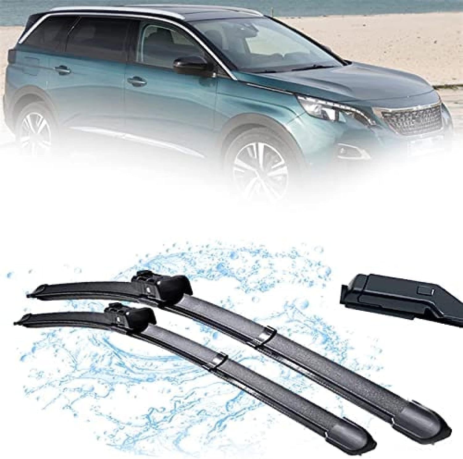 Auto Frontscheibe Scheibenwischerblätter Set Für Peugeot 5008 2nd Generation 2017 2018 2019 28"+16" Scheibenwischer Vorne Und Hinten Wischerblätter Set Teile von OGRAFF