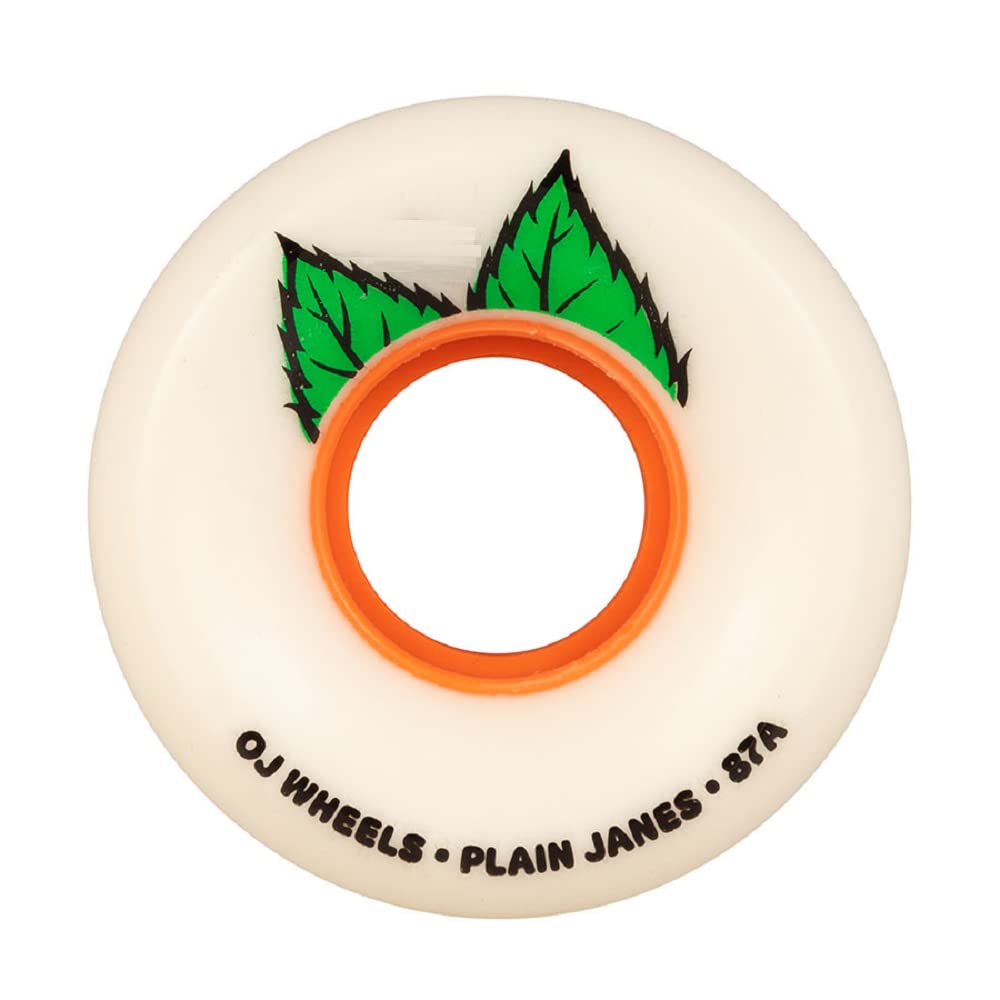 OJ Plain Jane Keyframe 87a Skateboard-Rad 56 mm, Weiß von OJ