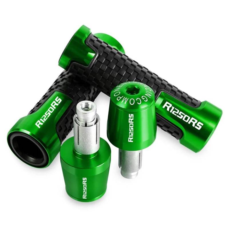 Aggressives Profilmuster 7/8 ''Anti-Slip Grip Hand Motorrad Lenker Griff Bar Griffe End Stecker Für BMW R1250RS R 1250 RS 2019 2020 2021 2022 2023-2025(Groen) von OJNHSFVPO