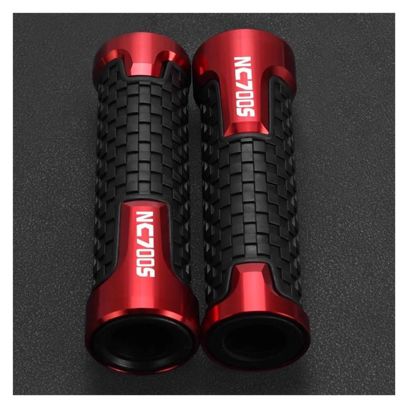 Aggressives Profilmuster Lenkergriffe Enden Lenkerkappe Griff Endstopfen Motorrad Für NC 700S NC700S NC 700 S 2012 2013-2025 2024 2023 2022 2021(Red handle) von OJNHSFVPO
