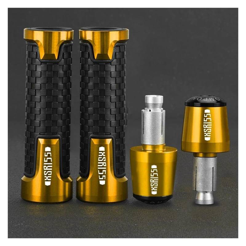 Aggressives Profilmuster Motorrad 7/8'' 22MM Griff Bar Kappe End Plugs Lenker Griffe Für Yamaha XSR155 XSR 155 XSR-155 2019 2020 2021 2022 2023 2024 2025(Gold set) von OJNHSFVPO