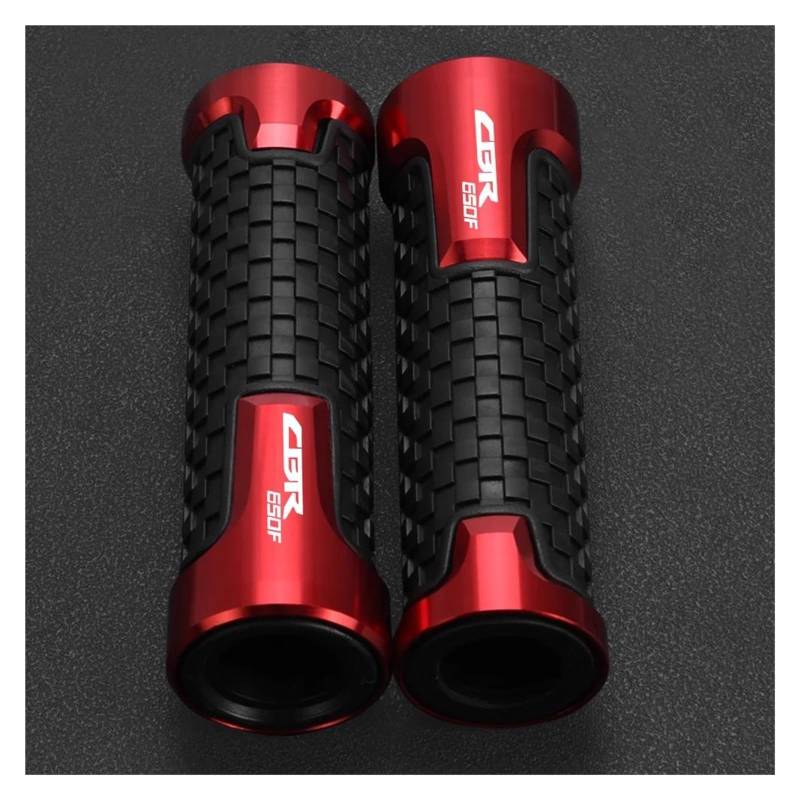 Aggressives Profilmuster Motorrad 7/8'' 22MM Lenkergriff Endgriffe CNC Für CBR650F CBR 650F CBR650 F 2014 2015 2016 2017-2025 2024 2023(Red handle) von OJNHSFVPO