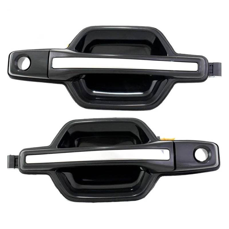 Auto Linkslenker Außentürgriff Für Mitsubishi Für Montero 2001-2006 Pajero 1999 Außenaußentürgriff 5716A359XA MR970425 Schwarz Halb Verchromt Exterieur Auto Türgriff(Left and Right,Front) von OJTEMHBH