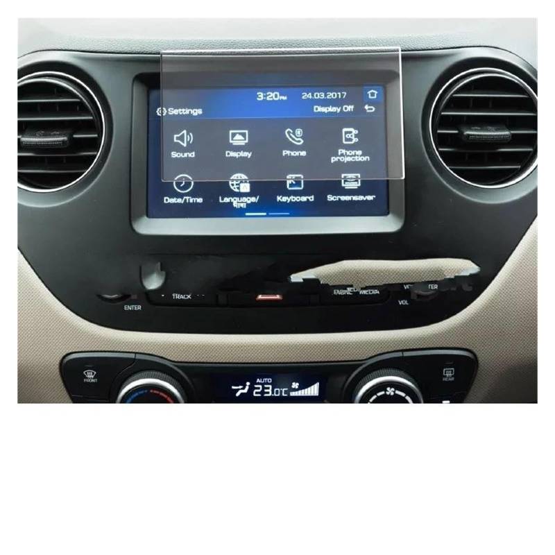 Auto Navi Folie Für Hyundai Für Grand Für I10 2017-2019 Auto Radio GPS Navigation Innen Gehärtetes Glas Screen Protector Film Auto Displayschutzfolie von OJTEMHBH