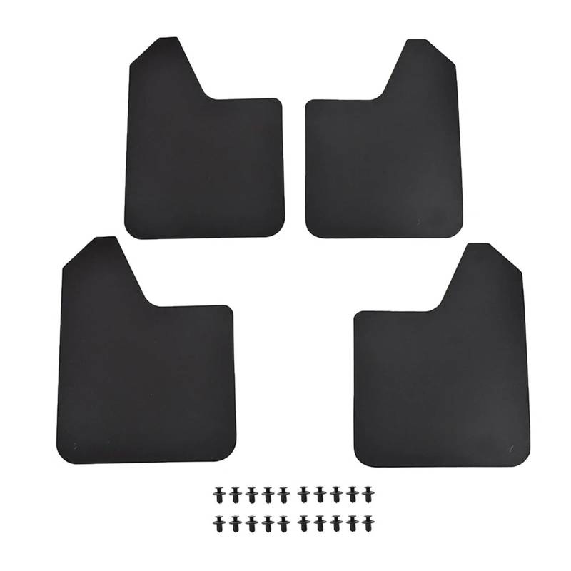 Auto Schmutzfänger Für Fiat Für Ducato Ab 1990, 38,1 X 29,2 Cm, 4-teilig, Breite Racing/Rally-Schmutzfänger, Schmutzfänger, Spritzschutz, Kotflügelverbreiterungen Splash Guards Kotflügel(4pcs-set Blac von OJTEMHBH