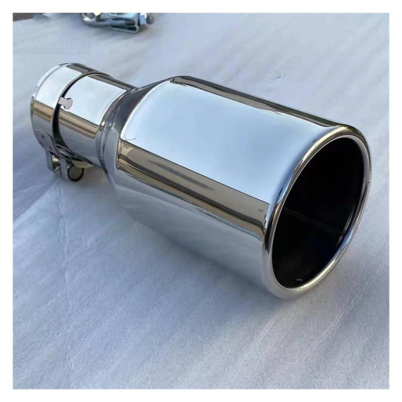 Endrohr Auspuffrohr 2022 2023 H7 Edelstahl Single The Flat Für Edge Universal Muffler Tail Throat Car Modification Auspuff Endrohr(57MM IN-89MM Out) von OJTEMHBH