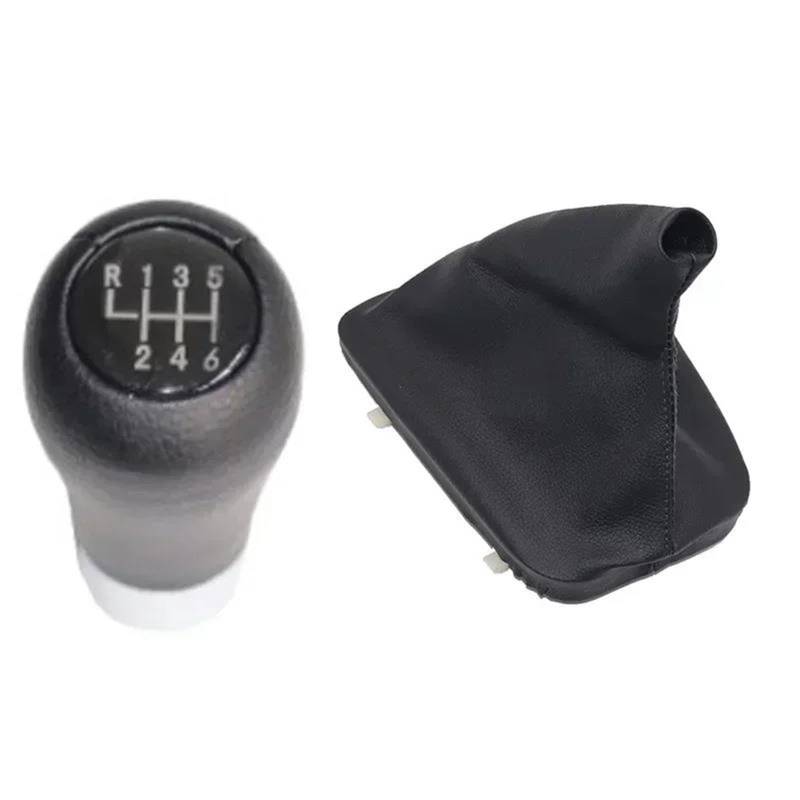 Gang Schaltkopf Für 3er E46 Chrom & Leder Auto Shift Schaltknauf Hebel Gaitor Boot Abdeckung Auto Schalthebel(2) von OJTEMHBH