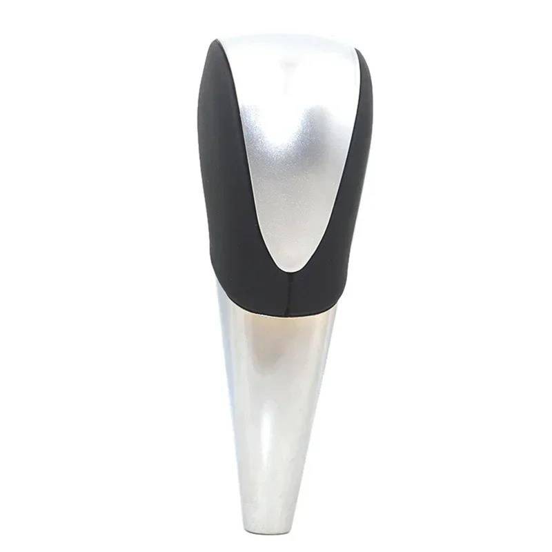 Gang Schaltkopf Für Toyota Für Prius C Für Prius C Ractis Ractis Raum Rukus Rush Schaltknauf Hebel Shifter Leder Automatische Getriebe Stick Griff Auto Schalthebel(Silber) von OJTEMHBH