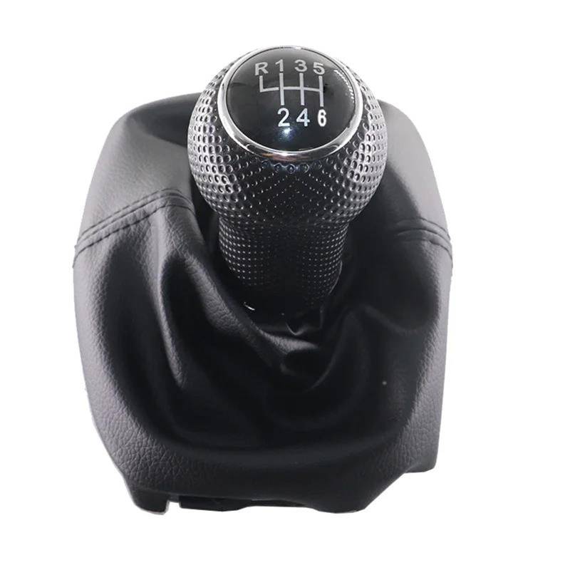 Gang Schaltkopf Für VW Für Sharan 2 II MK2 (7M) 2001-2010 6 Geschwindigkeit Schaltknauf Boot Hebel Shifter Staub Jacke Getriebe Griffe Hebel Ändern Abdeckung Auto Schalthebel(6 Speed Type 1) von OJTEMHBH