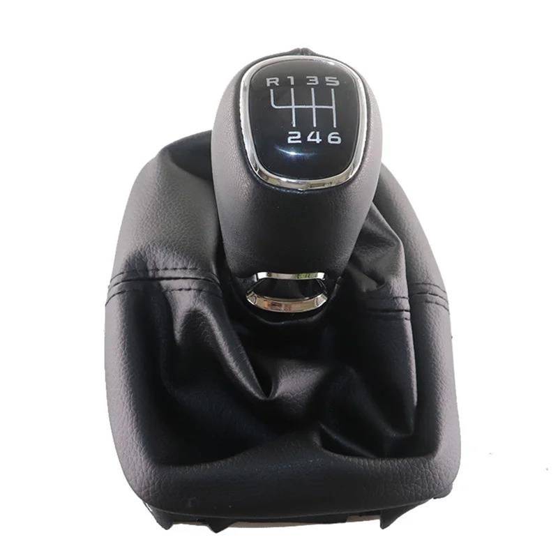 Gang Schaltkopf Für VW Für Sharan 2 II MK2 (7M) 2001-2010 6 Geschwindigkeit Schaltknauf Boot Hebel Shifter Staub Jacke Getriebe Griffe Hebel Ändern Abdeckung Auto Schalthebel(6 Speed Type 3) von OJTEMHBH
