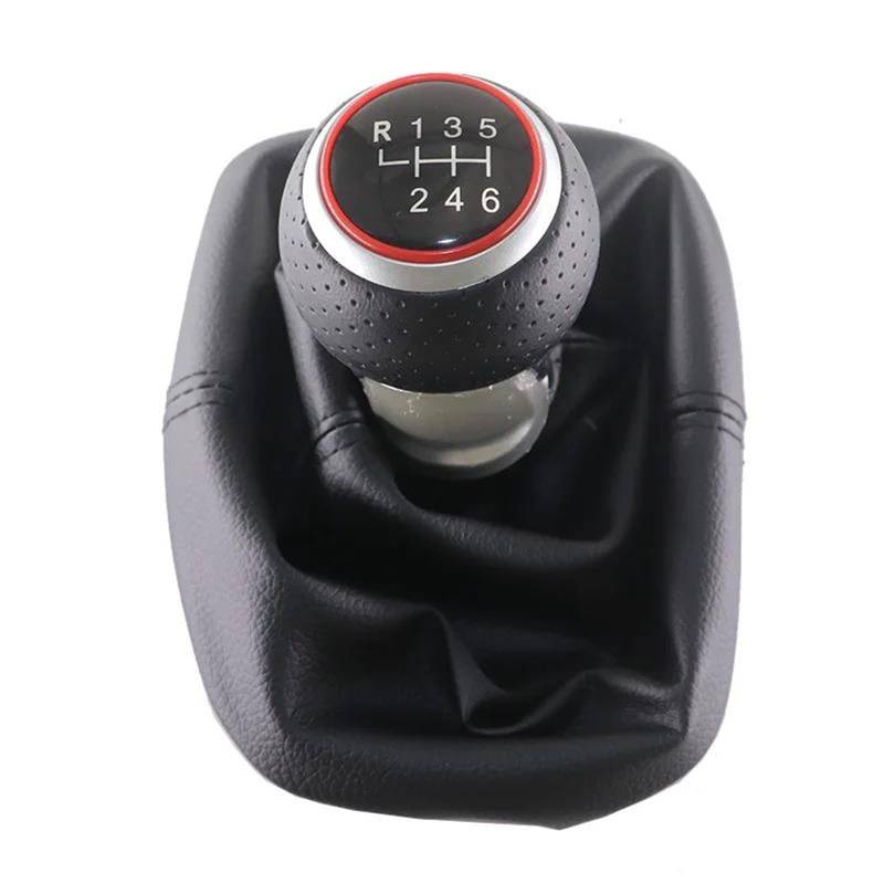 Gang Schaltkopf Für VW Für Sharan 2 II MK2 (7M) 2001-2010 6 Geschwindigkeit Schaltknauf Boot Hebel Shifter Staub Jacke Getriebe Griffe Hebel Ändern Abdeckung Auto Schalthebel(6 Speed Type 5) von OJTEMHBH