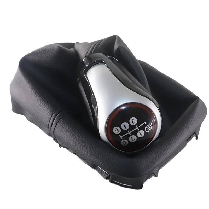 Gang Schaltkopf Für VW Für Sharan 2 II MK2 (7M) 2001-2010 6 Geschwindigkeit Schaltknauf Boot Hebel Shifter Staub Jacke Getriebe Griffe Hebel Ändern Abdeckung Auto Schalthebel(6 Speed Type 6) von OJTEMHBH