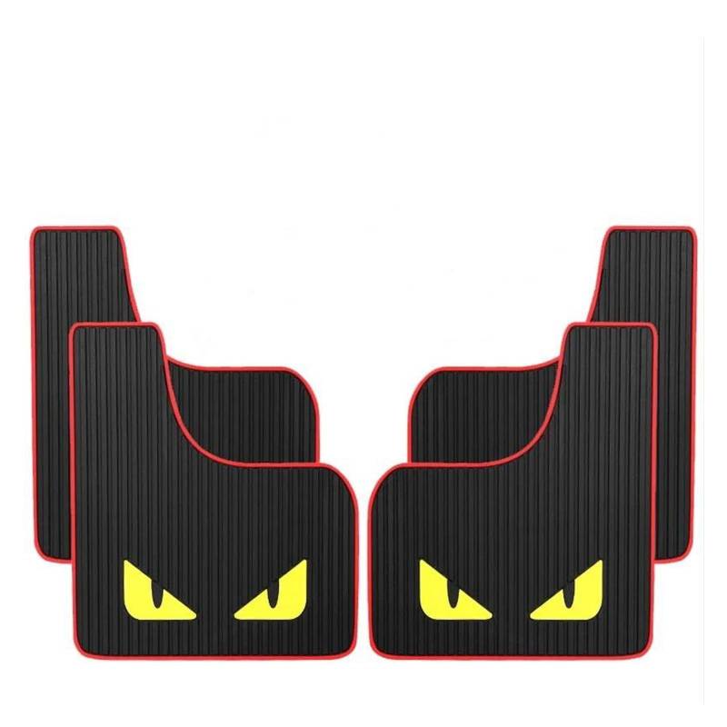 Spritzschutz Kotflügel Universal Auto Kotflügel Vorne Hinterräder Schlamm Klappen PP Splash Fender Guards Für Auto SUV Off-Road Truck Auto Zubehör Kotflügel(4pcs Red) von OJTEMHBH