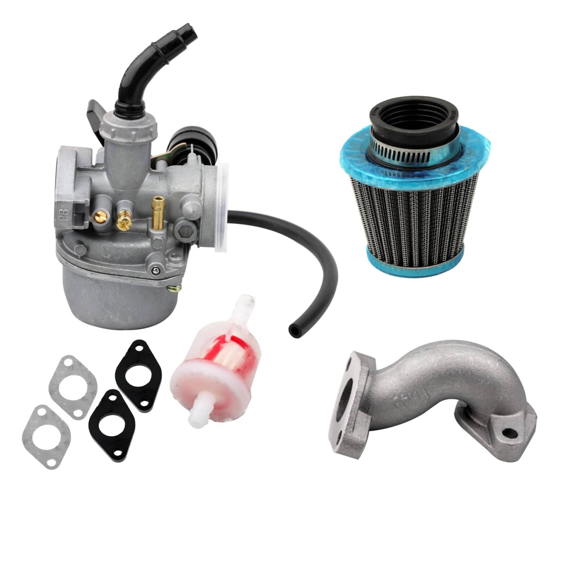Vergaser Motor Universal Vergaser Für 50 70 90 110 125 Cc ATV Quad 4 Wheeler Dirt Bike Motorrad PZ19 19 Mm Mit Luftfilter Vergaser Motorrad Carburetor(Big Suit) von OJTEMHBH