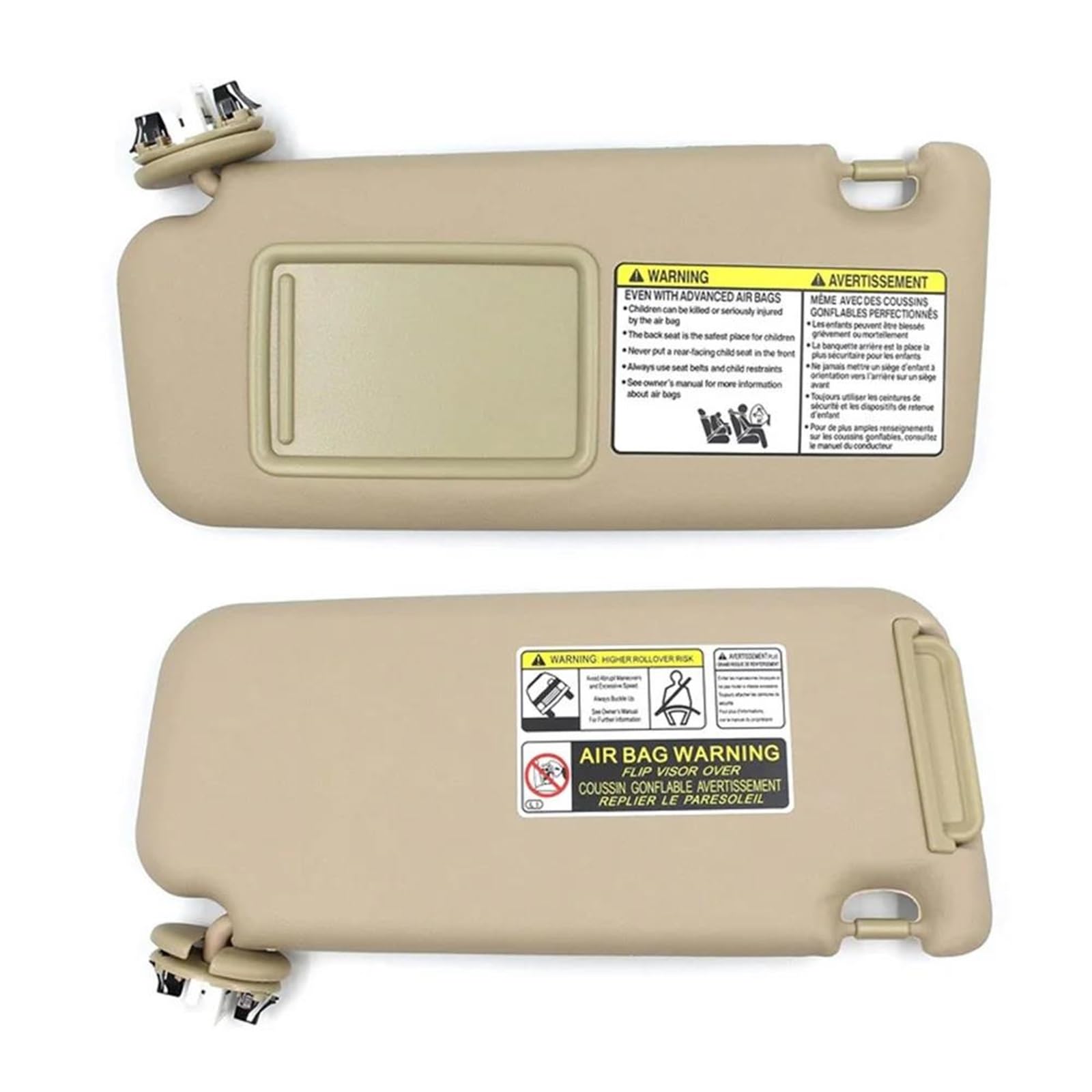 vordere innere Sonnenblende Für Toyota Für RAV4 2006-2013 Auto Links Rechts Ersetzen Sonnenblende Block Schatten 74320-42501-B2 Auto Innen Sonnenblende(Beige A Pair) von OJTEMHBH