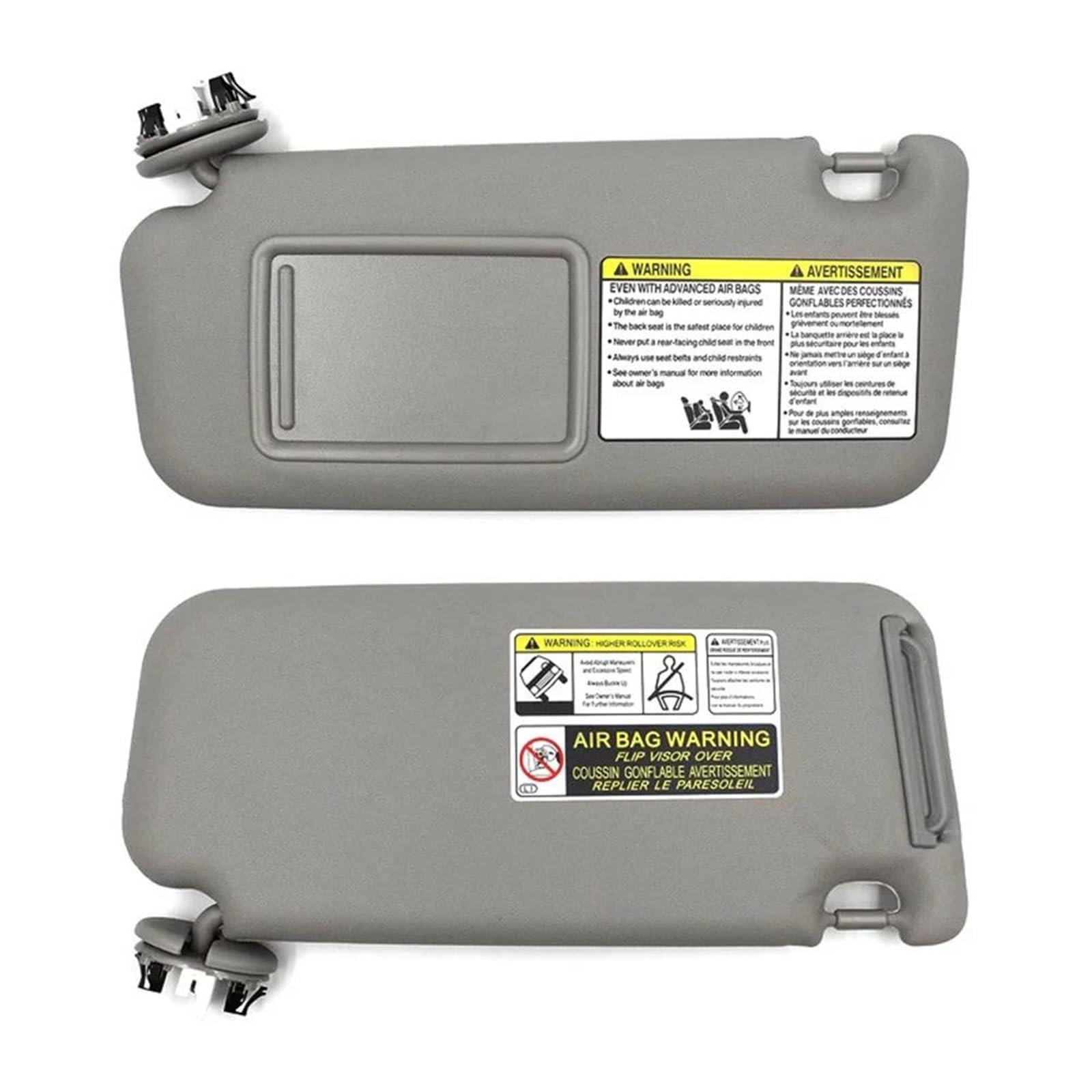 vordere innere Sonnenblende Für Toyota Für RAV4 2006-2013 Auto Links Rechts Ersetzen Sonnenblende Block Schatten 74320-42501-B2 Auto Innen Sonnenblende(Gray A Pair) von OJTEMHBH