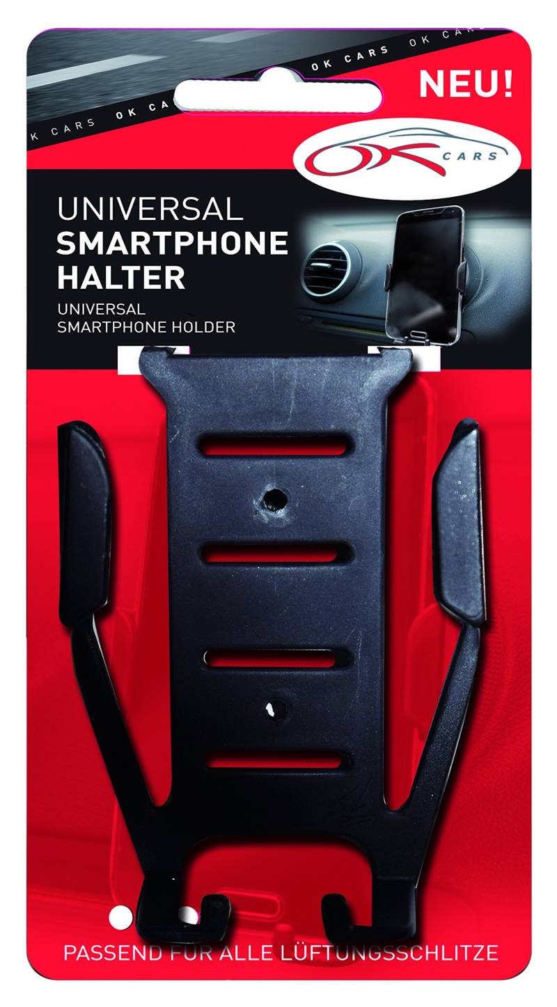 OK Cars AZ-INN-090 Smartphone-Halter für den Lüftungsschlitz, Universell Passend Handyhalter, Navigation, Schwarz von OK Cars