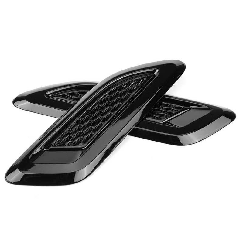 Air Wing Trim, Auto Air Vent Abdeckung, Außenhaube Entlüfterelement Outlet Flügel Trim Kompatibel mit Range Rover Evoque 2012-2018, Schwarz von OKBY