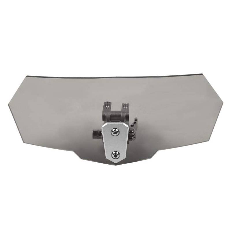 Windabweiser Motorrad, Universal Motorrad Windschild Verstellbare Clip-on Windschutzscheibe Verlängerung Erweiterung Spoiler Aufsatz, Dunkelgrau von OKBY