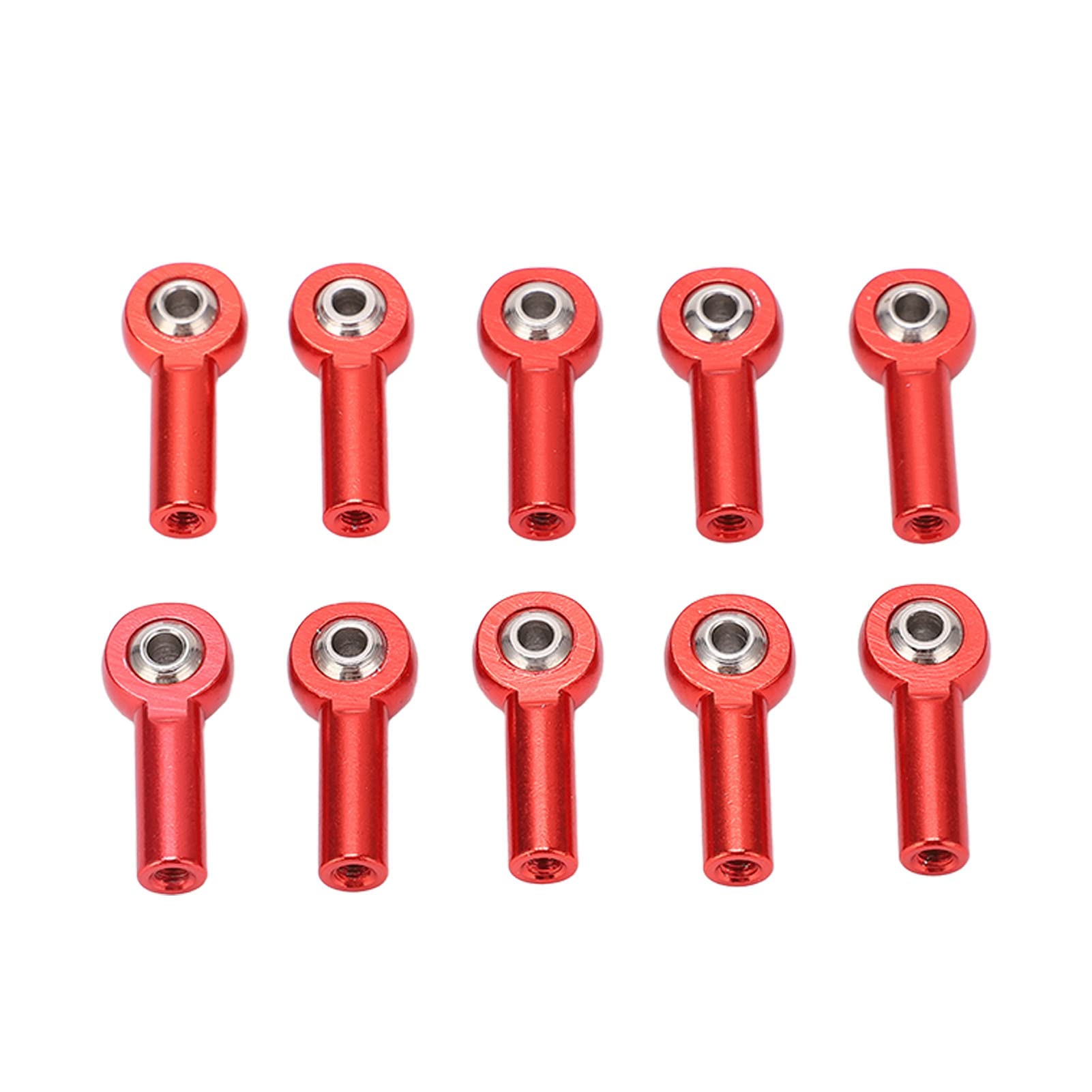 10pcs M3 26mm Aluminium Link Stange Endkugelgelenk, Spurstange Endkugel Kopfverbindungshalter für 1/10 1/8 Universal Fernbedienungsauto (Red) von OKJHFD