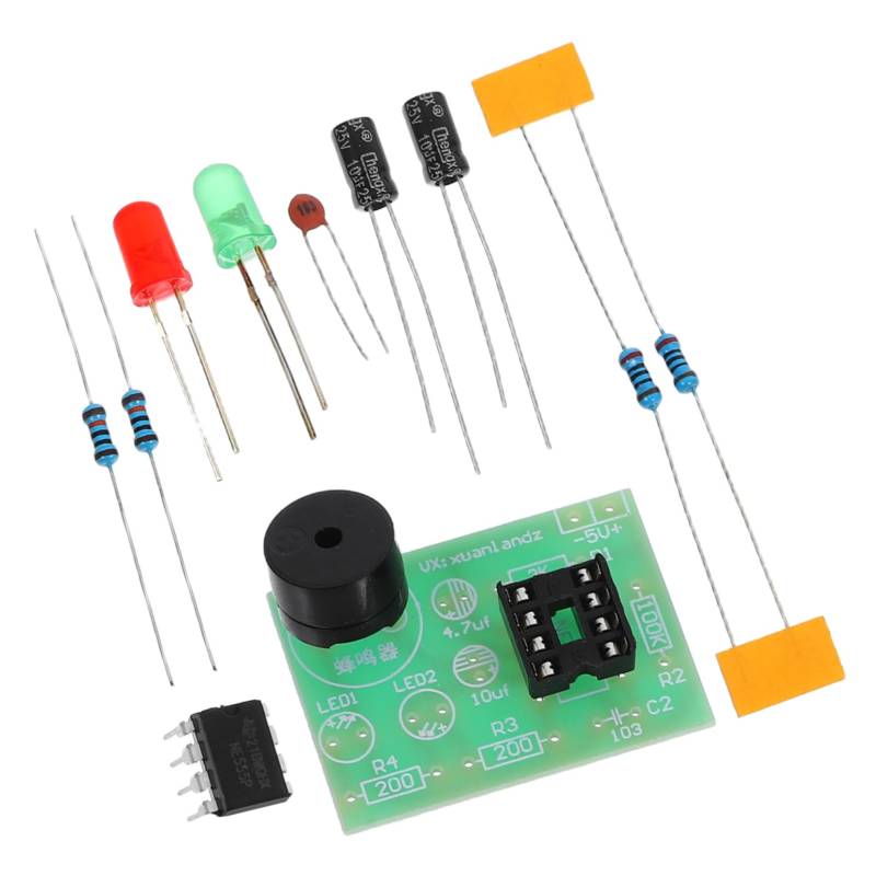 OKUMEYR 3Stücke Teiliges DIY Lötset Für Anfänger Elektronik Lernboard Mit Timer Funktion Dual LED Blinker Kit Für Praktische Anwendungen Für Kreative Projekte Bildung von OKUMEYR