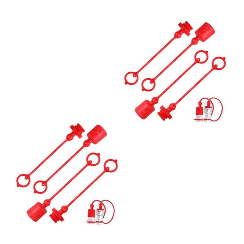 OKUMEYR 4 Sets Hydraulische Schlauch Set 3/8 Zoll Koppler Kappen Quick Connect Abdeckungen Halte von OKUMEYR