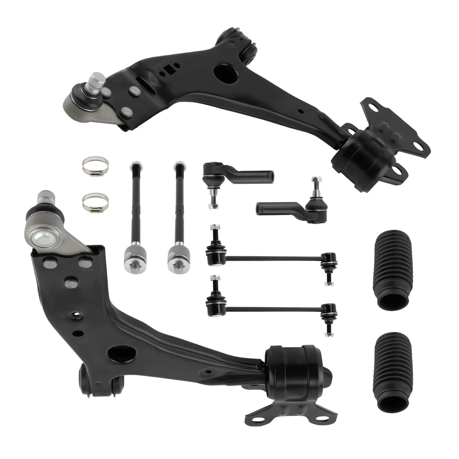 10 x vordere untere Querlenker, Stabilisator, Spurstangenköpfe, Kit, kompatibel mit Ford Escape 2013 2014 2015 2016 2017 2018, Kfz-Querlenkerbuchsen-Kit, Querlenker- und Kugelkopfbaugruppen 10 x vordere untere Querlenker, Stabilisator, Spurstangenköpfe, Kit, kompatibel mit Ford Escape 2013 2014 2015 2016 2017 2018, Kfz-Querlenkerbuchsen-Kit, Querlenker- und Kugelkopfbaugruppen von OLCYBDFC