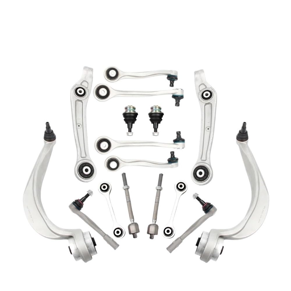 16-teiliges Vorderrad-Querlenker-Kugelgelenk-Stabilisator-Spurstangen-Kits Kompatibel mit Audi A8 D4 4H2 4H8 4HC 4HL 2009 2010 2011 2012 2013 2014 2015 2016 2017 2018 4H0407151A Kfz-Querlenker von OLCYBDFC