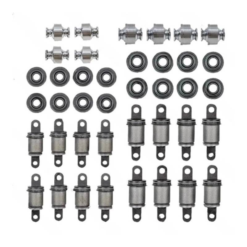 Buchsensatz for obere und untere Querlenker, OEM-kompatibel for Ferrari 430, 599, 612, 360 171847 171848 203632 203633 209166 209167 Obere und untere Schwinge, Ausgleichsstange, Kugelkopf, Spurstangen von OLCYBDFC