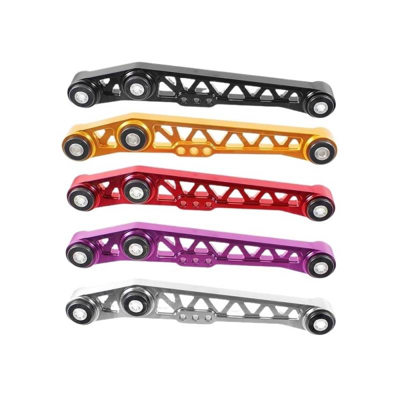 Hintere untere Querlenker, kompatibel mit Honda Civic EG EF DEL SOL LCA-1004-F7 1988 1989 1990 1991 1992 1993 1994 1995, obere und untere Schwinge, Ausgleichsstange, Kugelkopf, Spurstangen(Black) von OLCYBDFC
