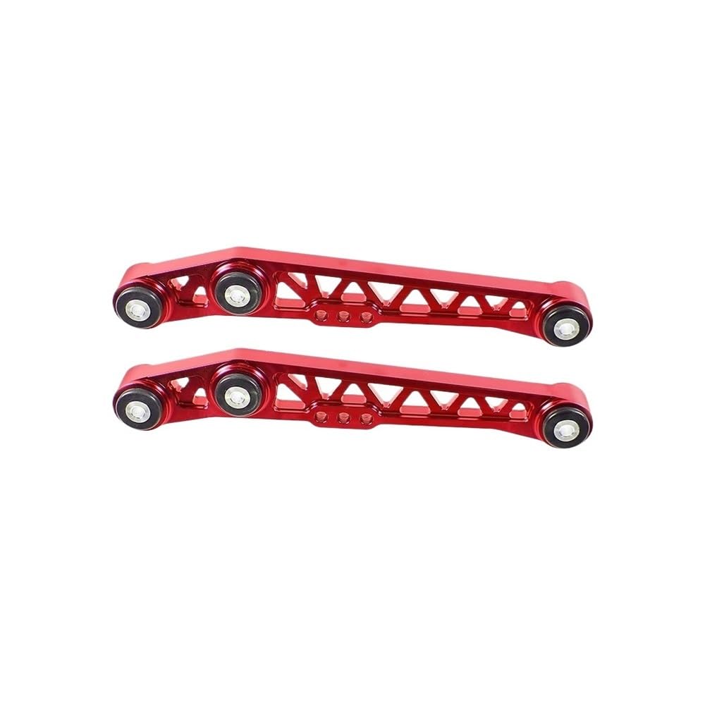 Hintere untere Querlenker, kompatibel mit Honda Civic EG EF DEL SOL LCA-1004-F7 1988 1989 1990 1991 1992 1993 1994 1995, obere und untere Schwinge, Ausgleichsstange, Kugelkopf, Spurstangen(Red) von OLCYBDFC