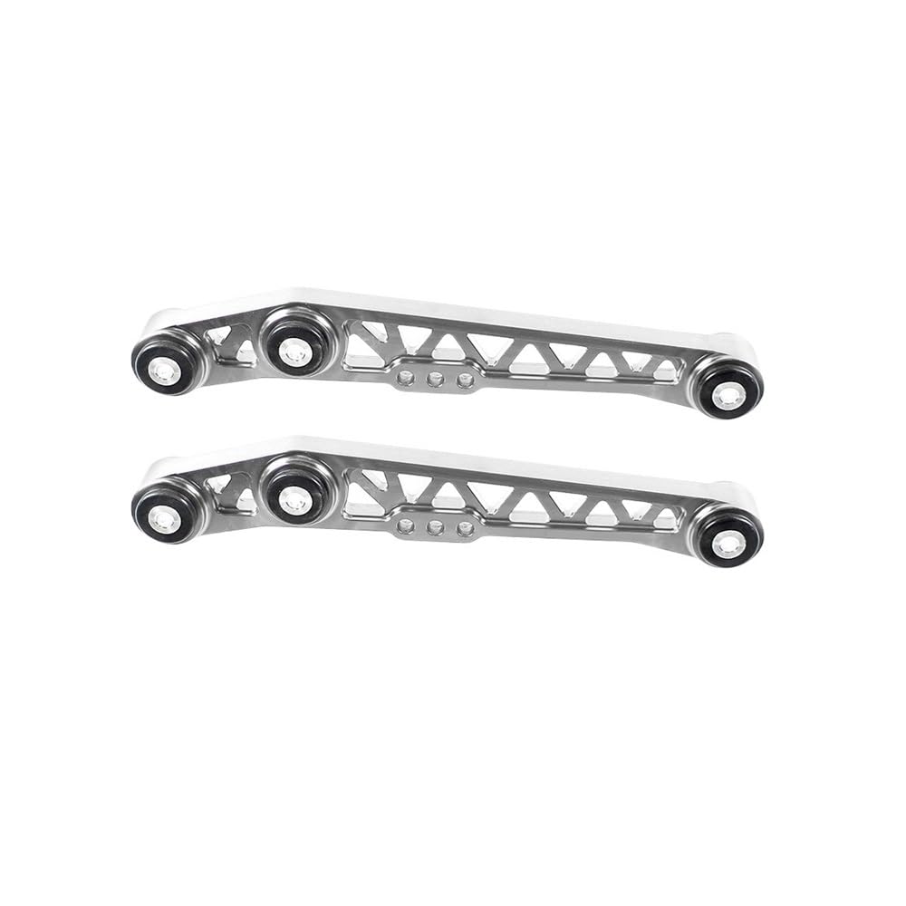 Hintere untere Querlenker, kompatibel mit Honda Civic EG EF DEL SOL LCA-1004-F7 1988 1989 1990 1991 1992 1993 1994 1995, obere und untere Schwinge, Ausgleichsstange, Kugelkopf, Spurstangen(Silver) von OLCYBDFC