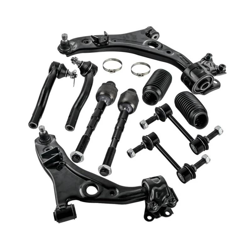 Kfz-Ersatz-Querlenker, 10 Stück, vorderer unterer Querlenker, innere und äußere Spurstange, kompatibel mit Ford Edge, kompatibel mit Lincoln MKX 07–14 K620487 K620486 K750159 EV800576 Querlenker von OLCYBDFC