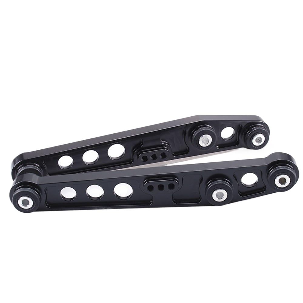 OLCYBDFC Hinterer unterer Querlenker, kompatibel mit Honda Civic 92–95 EG, Hilfsrahmenstrebe, Spurstangenarme, ASR-Kit, ARM, JDM LCA, ein Paar Kfz-Ersatzlenker(Black) von OLCYBDFC