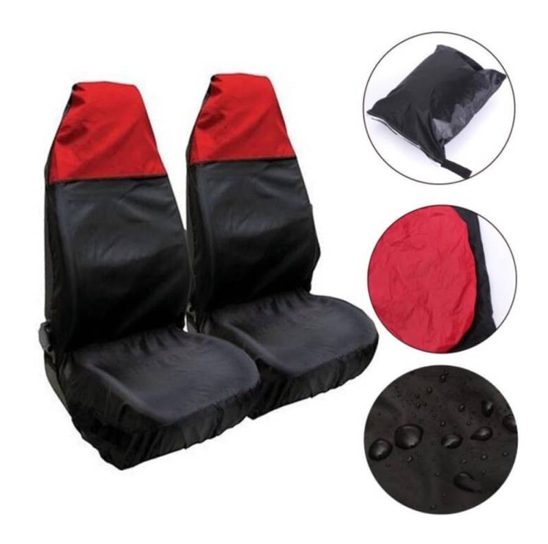 Auto-Schonbezüge Universal 2 STÜCKE Auto Vordersitz Schutzabdeckung Heavy Duty Universal Autositzbezüge Autositzbezug Atmungsaktiver Kissenschutz von OLMAFD