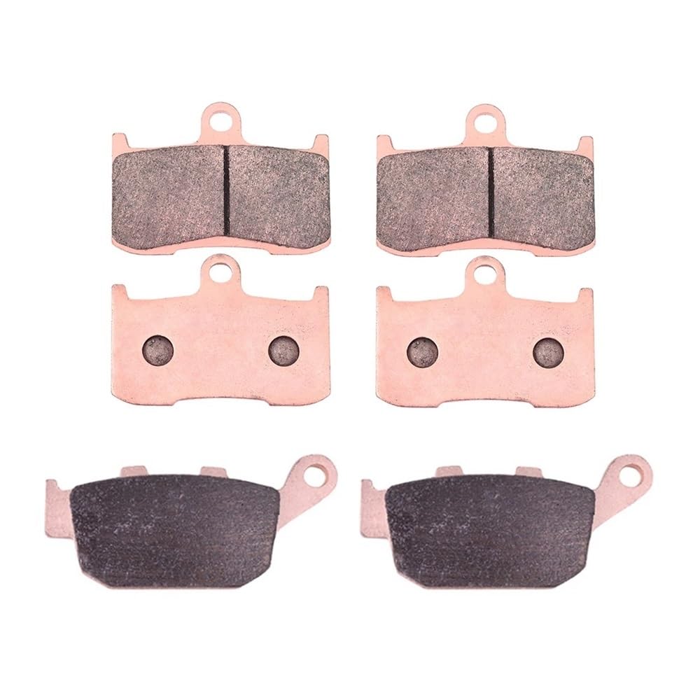 Metallbremsbeläge Kupfer Basis Bremsscheibe Gesinterte Für Z900RS ABS Z900 ZR900 BHF/BJF/DJF- ABS 2017-2021 Motorrad Vorne Und Hinten Bremsbeläge(Color Copper Front Rear) von OLMAFD