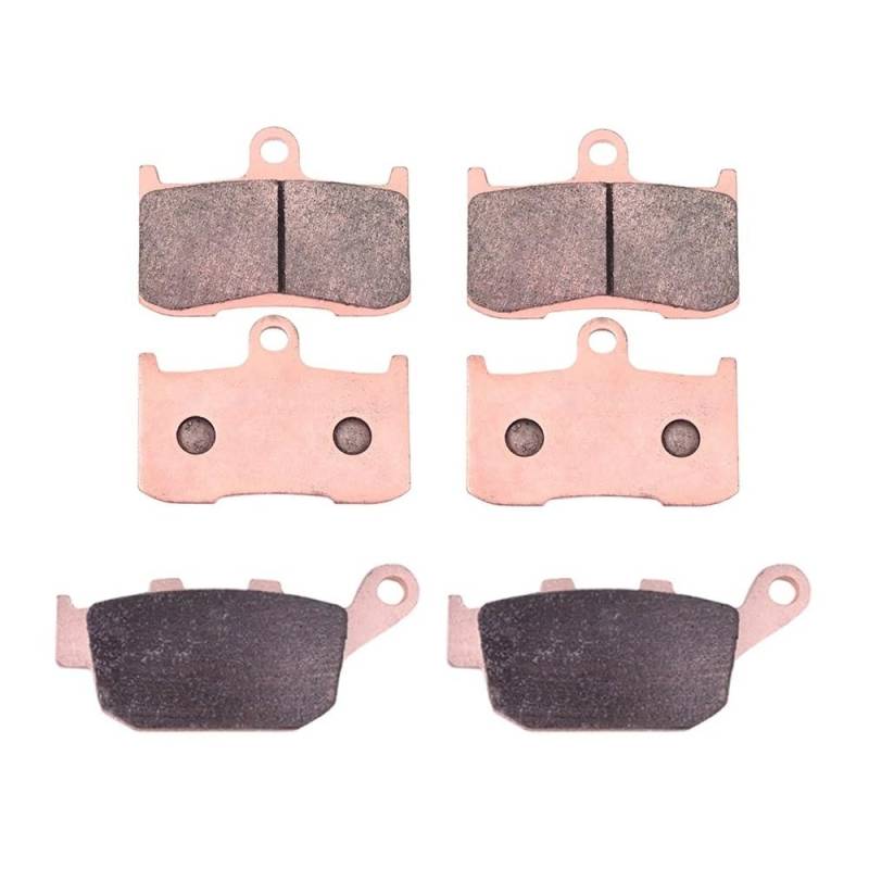 Metallbremsbeläge Kupfer Basis Bremsscheibe Gesinterte Für Z900RS ABS Z900 ZR900 BHF/BJF/DJF- ABS 2017-2021 Motorrad Vorne Und Hinten Bremsbeläge(Color Copper Front Rear) von OLMAFD