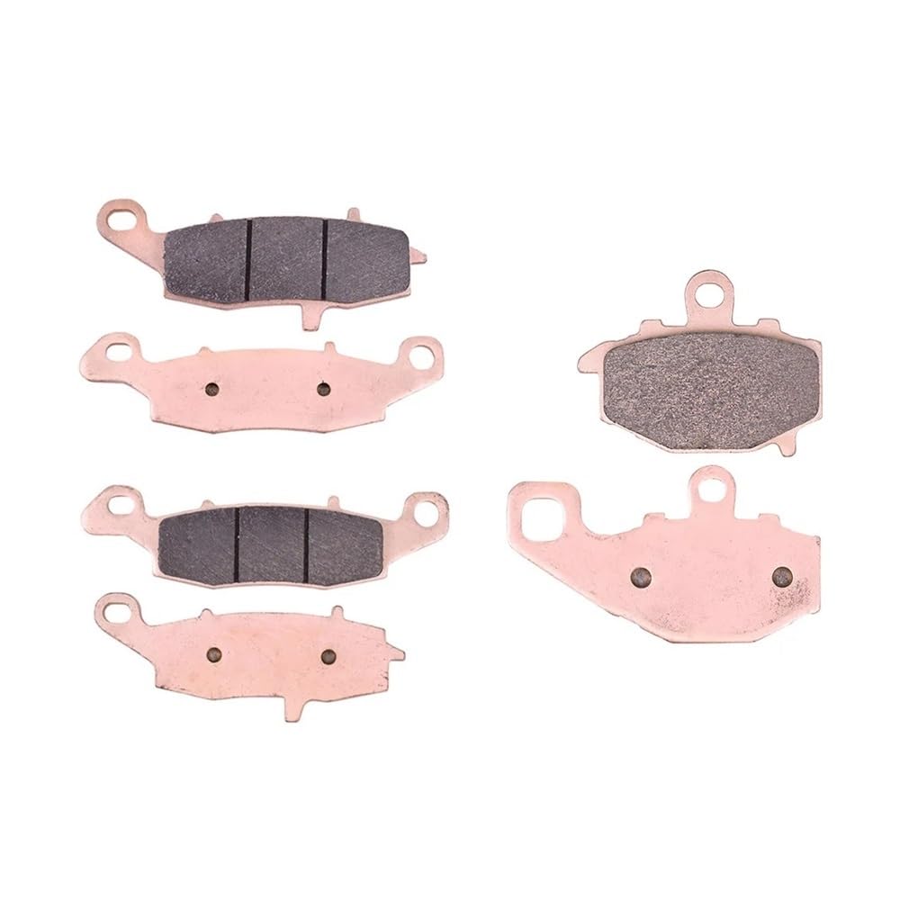 Metallbremsbeläge Motorrad Vorne Hinten Bremsbeläge Set Für ER-6f 650 2006-2016 Für ER-6n 650 ER6F ER6N ER 6F 6N EX650 EX650A EX650C ER650(Color 1set Copper Based) von OLMAFD