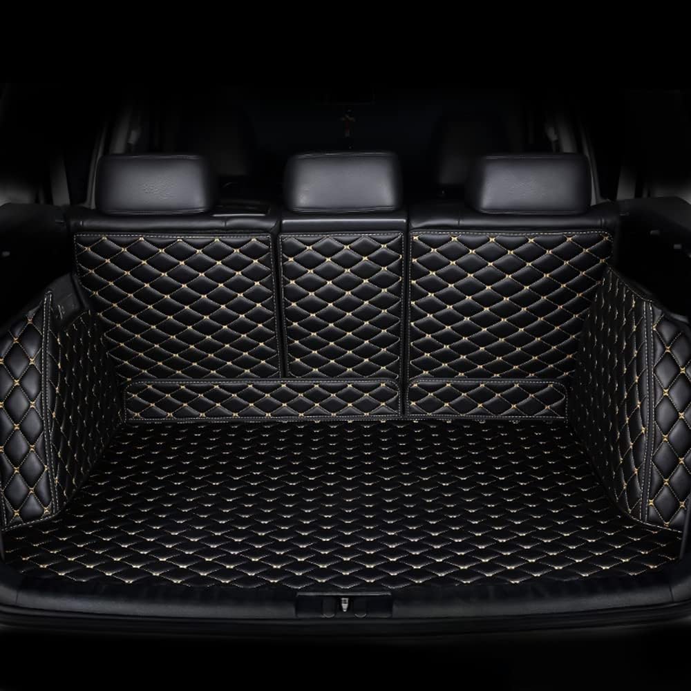 Auto Leder Kofferraummatte für Nissan Qashqai 2016-2023(J12), Antirutschmatte Kofferraum Schutzmatte Kofferraumschutz, Auto Zubehör,B/Black-beige von OLOI