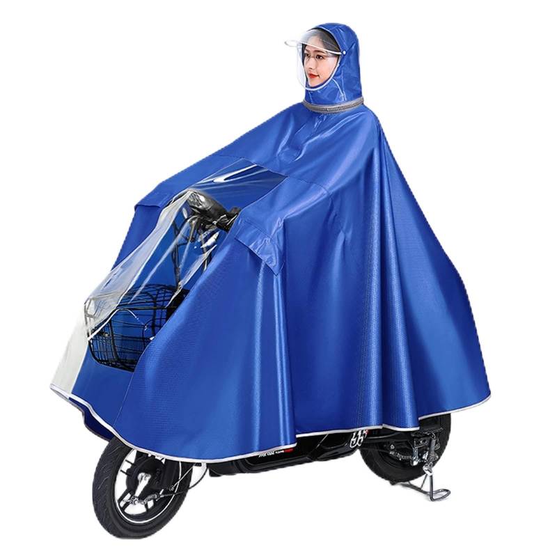 OLSDXAWQ， Fahrrad-Regenmantel, Regen mit Kapuze for Fahrrad, E-Bike, Roller(Blu,S) von OLSDXAWQ