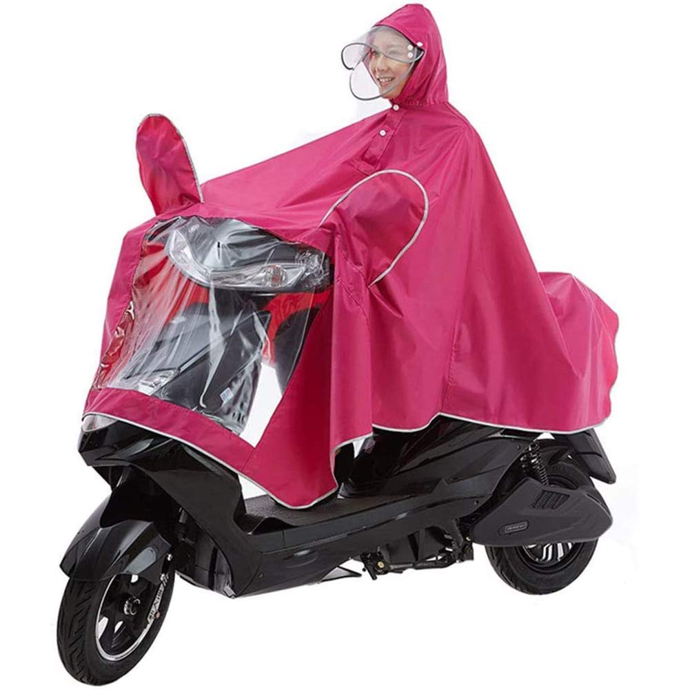 OLSDXAWQ， Regen Motorrad verlängert Electriclity Scooter Motorrad Larrain Cape Mantel(Roze,4XL) von OLSDXAWQ