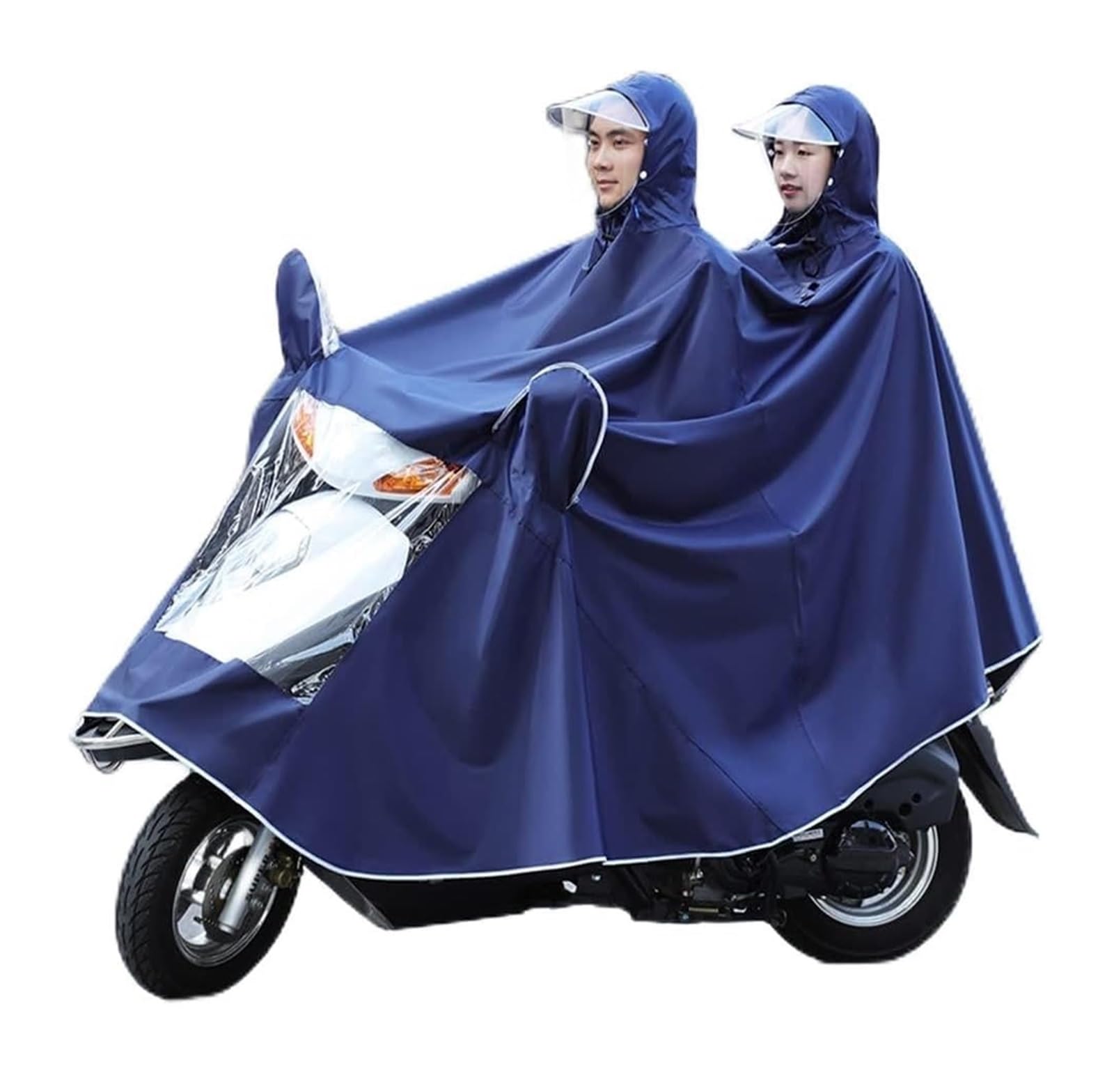 OLSDXAWQ， Regen Poncholity Scooter Cover Larrain Cape Coatlity Scooter Motorrad Regenmantel Regenschutz(Navy Blue,Double 5Xl) von OLSDXAWQ